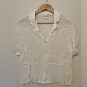 Frank & Oak Camp Collar Blouse (White)
